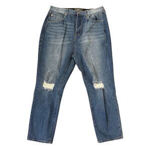 NEW Torrid Mom Jean Straight Premium Classic Denim High-Rise Crop Jeans Size 12